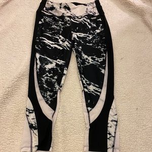 Marble colored workout leggings